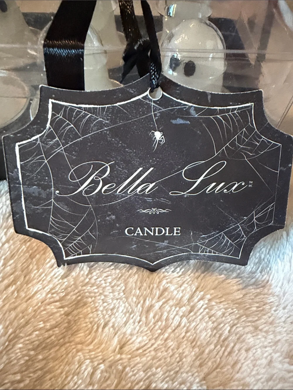 Bella Luxx Ghost Tea Light Candle Gift Set with Black Ribbon